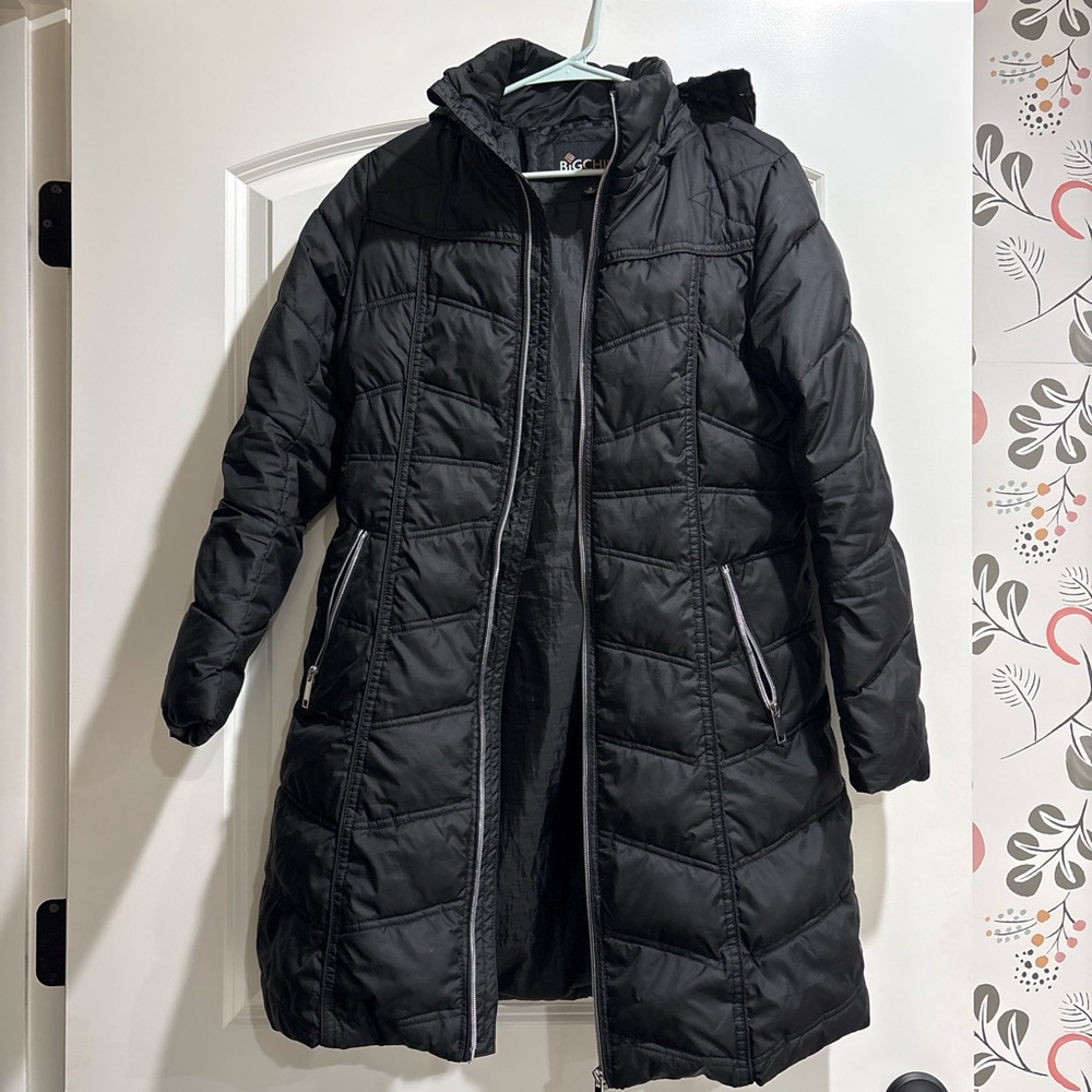 Big Chill Black Long Puffer Coat